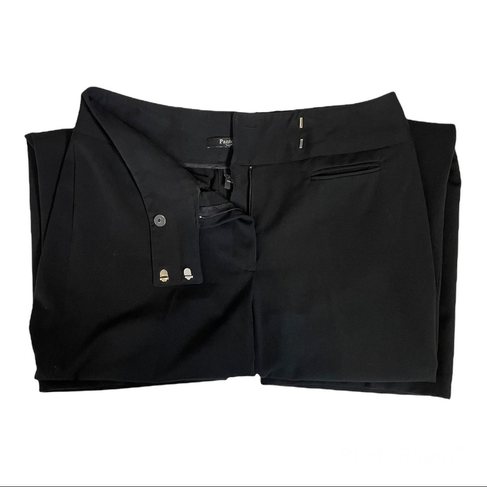 Black Size 10 Pantology Straight Leg Dress Pants